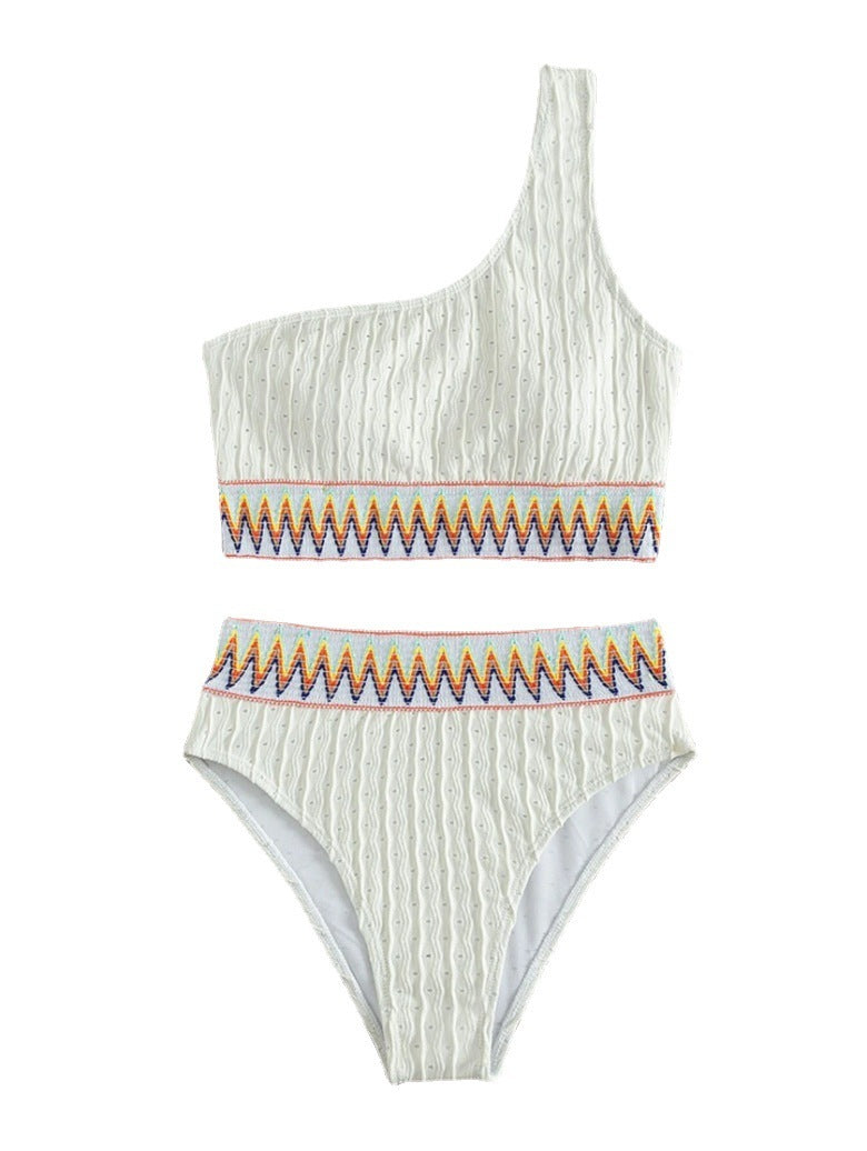 Maillot de bain bandeau taille haute femme – Élégant & tendance été 2025