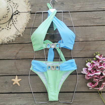 Maillot de bain croisé devant 2 pièces
