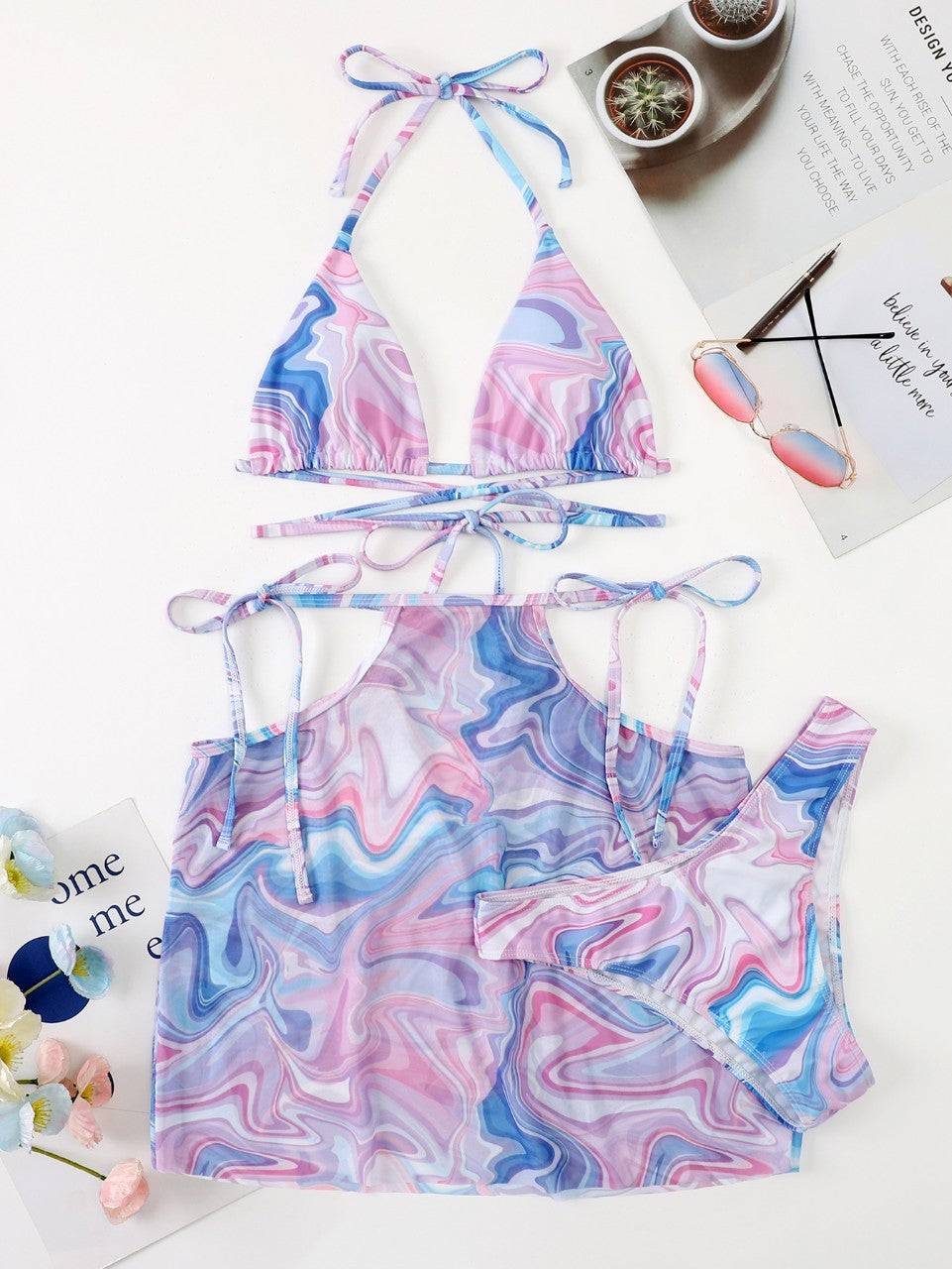 Maillot de bain 2 pièces femme – Couleur lavande tendance