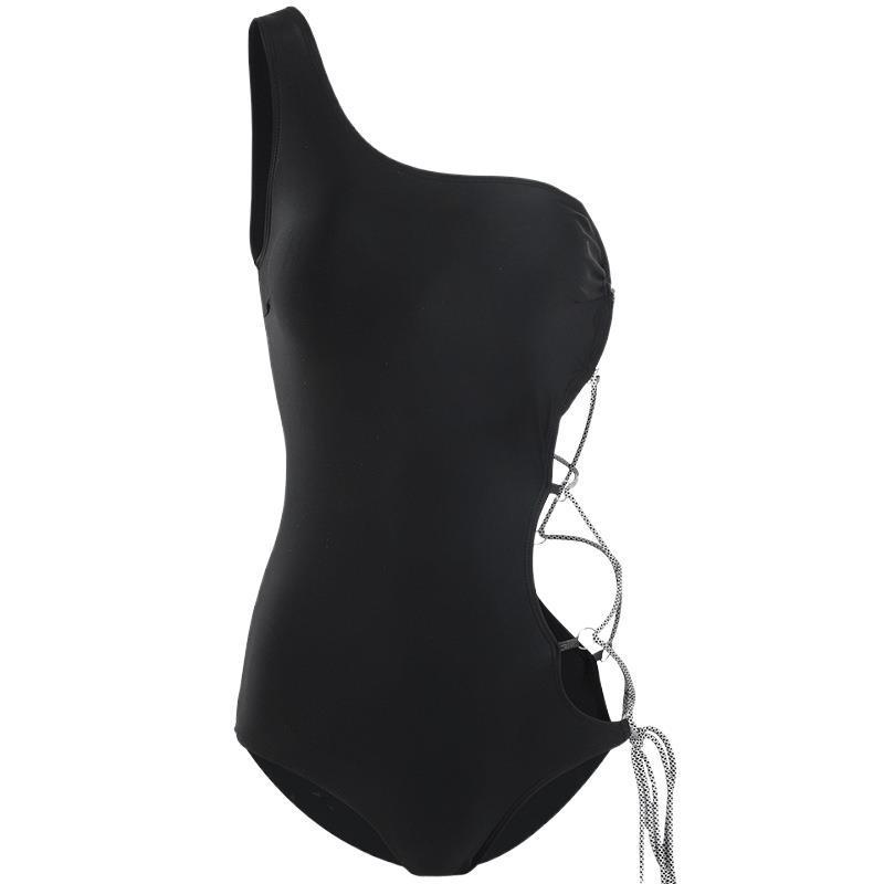 Maillot de bain une pièce minimaliste – Noir élégant – Femme