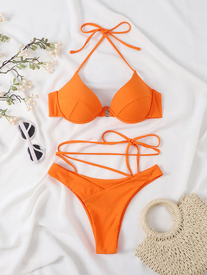 maillot de bain orange femme