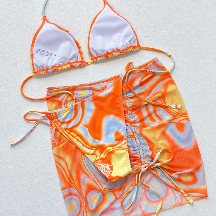 Maillot de bain orange deux pièces femme – Tendance été 2025