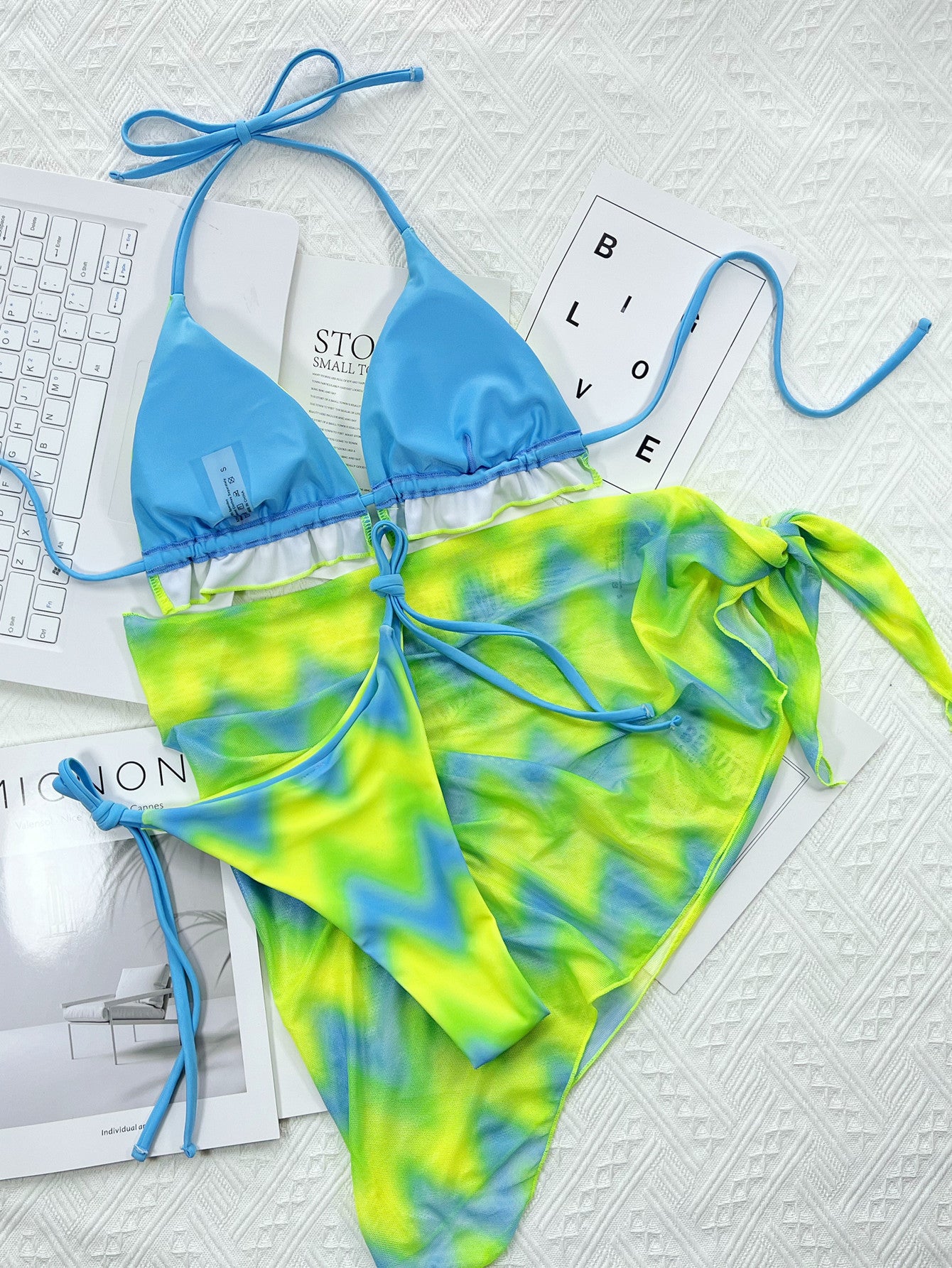 maillot de bain femme 2 pièces multicolore
