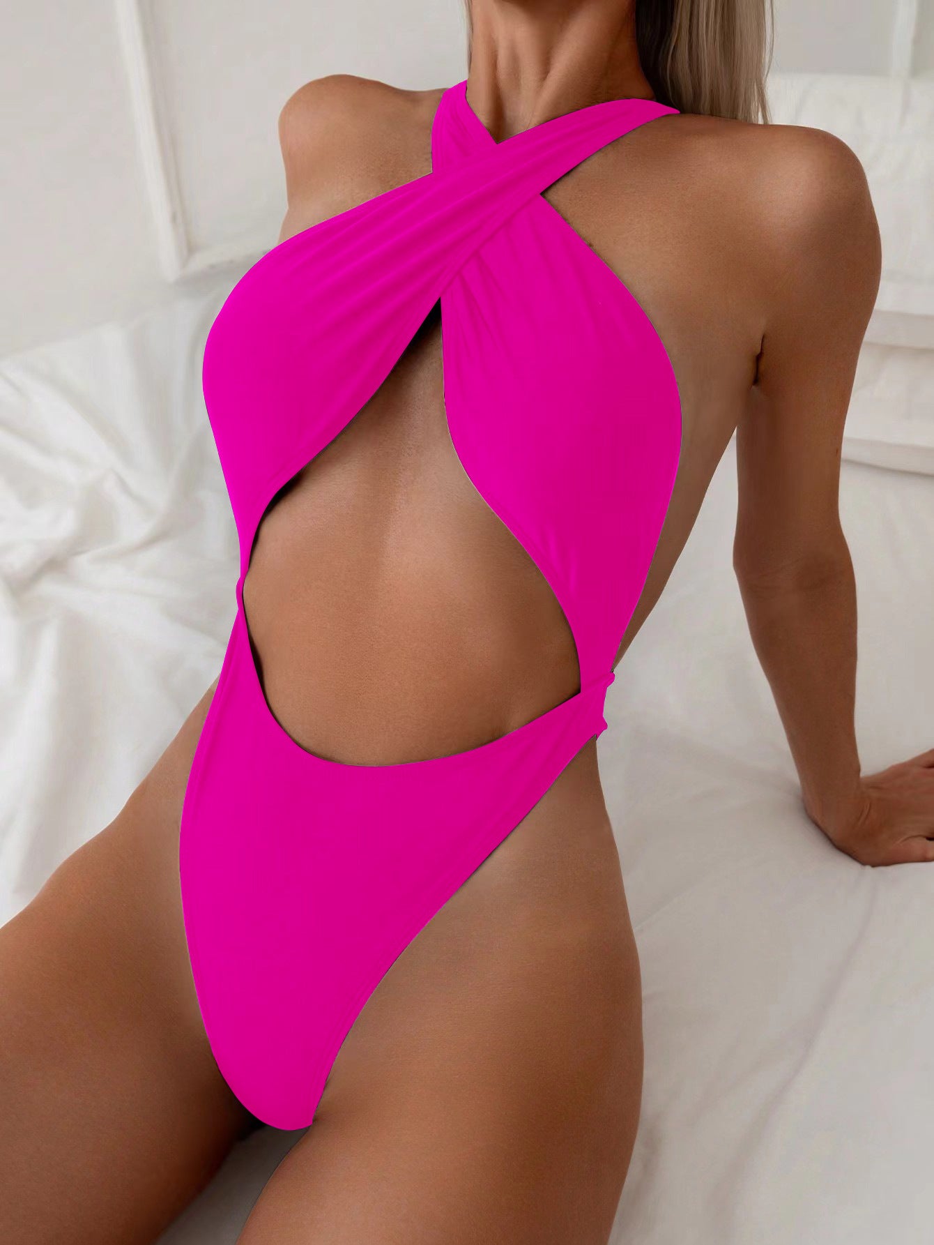 maillot de bain une pièce dos croisé