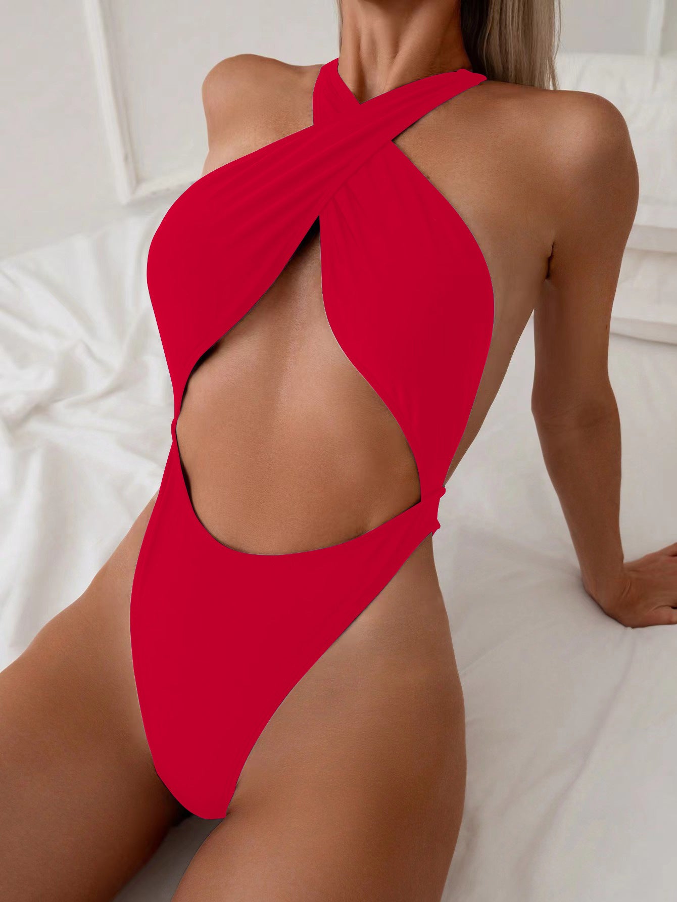 maillot de bain une pièce dos croisé