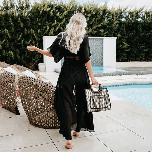 Kimono long plage femme – Léger, fluide & élégant pour l’été 2025